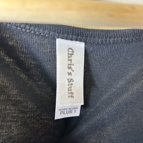 Chris's Stuff Black "I Am Woman Hear Me Pour" Bedazzled V-Neck SS Tunic Tee 1X - Picture 6 of 10